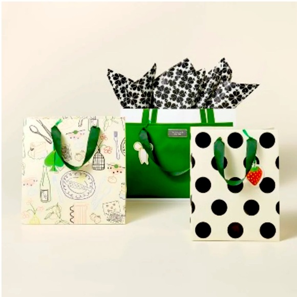 kate spade Other - KATE SPADE X TARGET SET OF 3 GIFT BAGS W/ TISSUE LIMITED EDITION